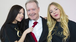 Young Girls Rebecca & Angie Share Old Man's Cock and Cum - страстные шлюхи в HD BIGWHORE.COM