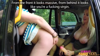 Amateur Lesbians Enjoy a Dildo and 69 in a Taxi - страстные шлюхи в HD BIGWHORE.COM