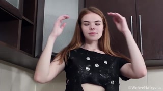 Ogil Basted in lingerie rubs her small tits in kitchen - страстные шлюхи в HD BIGWHORE.COM
