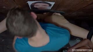 Sexy Czech Blonde Takes Big Cock in Gloryhole - страстные шлюхи в HD BIGWHORE.COM