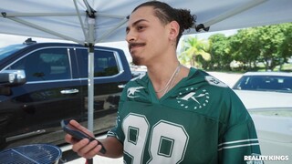 Outdoor Tailgate Fun: Brunette with Innie Pussy Takes Interracial - страстные шлюхи в HD BIGWHORE.COM