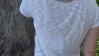 Small-titted Cali Hayes squirts in outdoor creampie scene - страстные шлюхи в HD BIGWHORE.COM