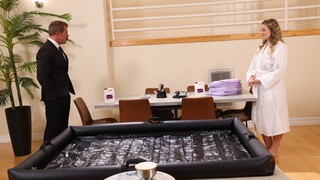 HR Nightmare! Cumshot on Natural Tits After Deepthroat Sucking - страстные шлюхи в HD BIGWHORE.COM