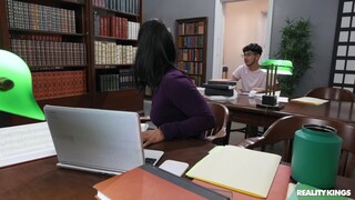 Getting Down in the Library with Diego Perez and Christina Savoy - страстные шлюхи в HD BIGWHORE.COM