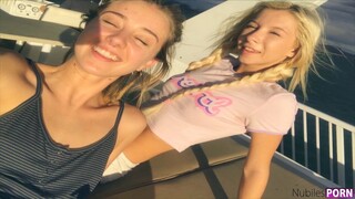 Nubiles Unscripted: Lesbian Lovers in Bikinis by the Lake - страстные шлюхи в HD BIGWHORE.COM