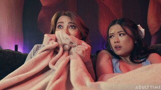 Interracial Threesome with Blonde, Brunette, and Petite Lovers - новинки порно на BIGWHORE.COM