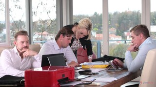 Czech Office Slut Brittany Bardot Takes on Three Cocks - страстные шлюхи в HD BIGWHORE.COM